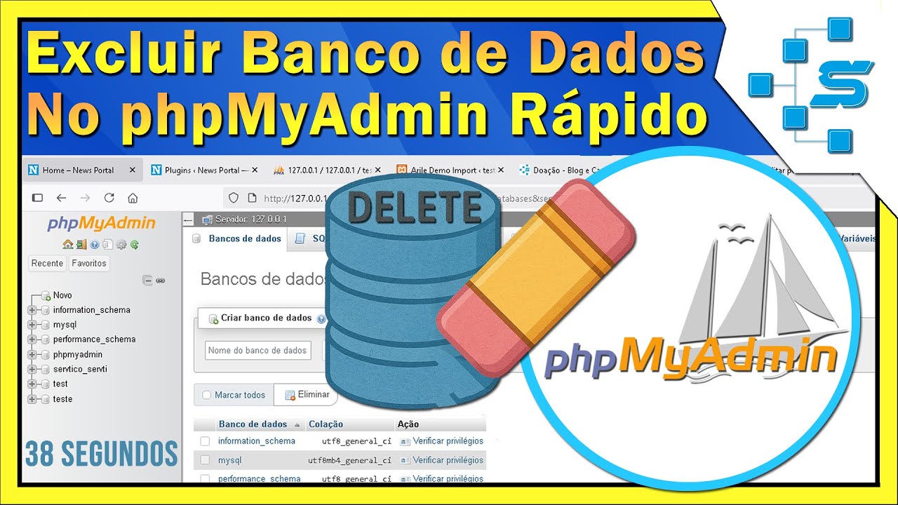 servticoti's tweet card. Como Apagar Banco de Dados no phpMyAdmin (Rápido e Fácil) ✅