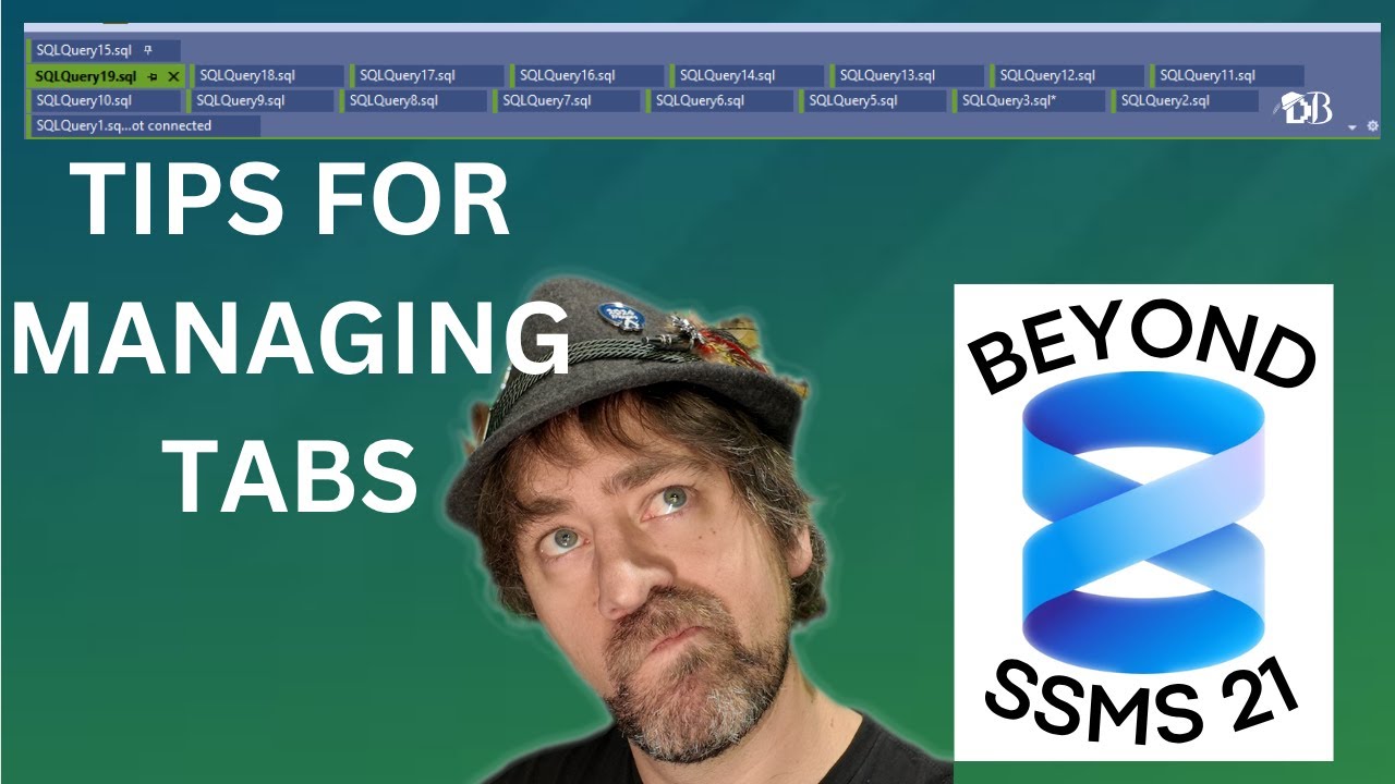 BardData's tweet card. Managing Tabs in SSMS! #ssms21 #ssms
