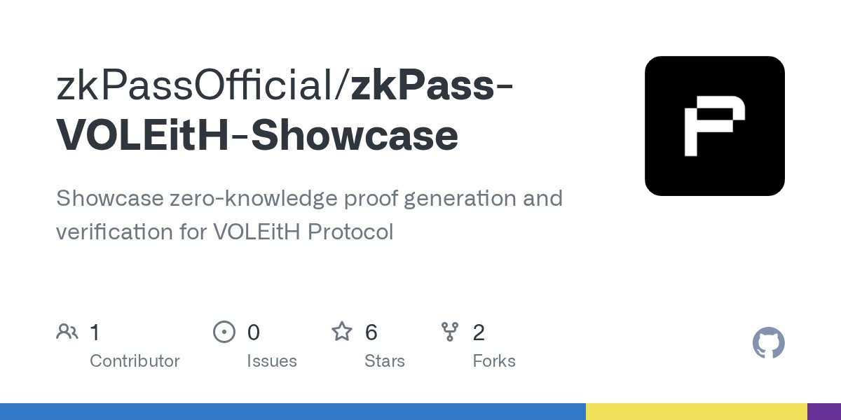 zkPass's tweet card. Showcase zero-knowledge proof generation and verification for VOLEitH Protocol - zkPassOfficial/zkPass-VOLEitH-Showcase