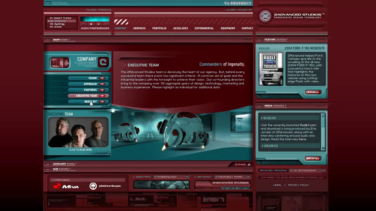 sidonaldsoncode's tweet card. 2Advanced Studios v4 flash website in 2003