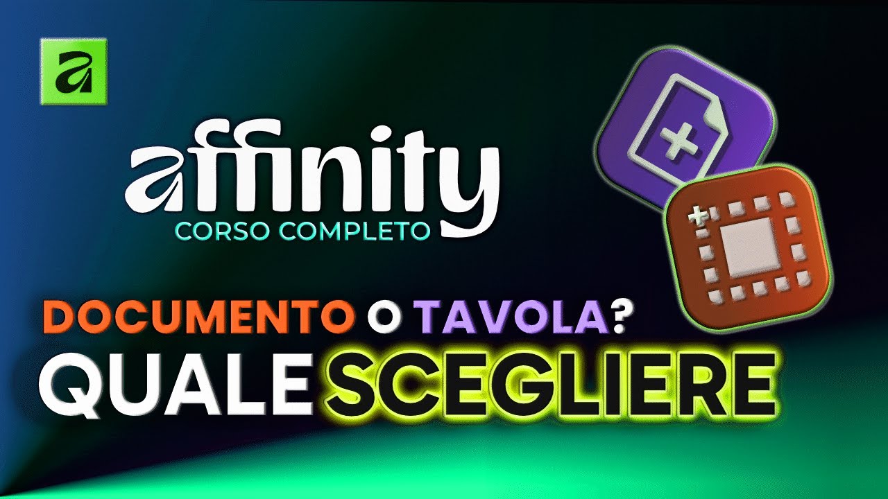 CreazDigita's tweet card. Affinity 3: Documento o Tavola da Disegno? Tutorial completo