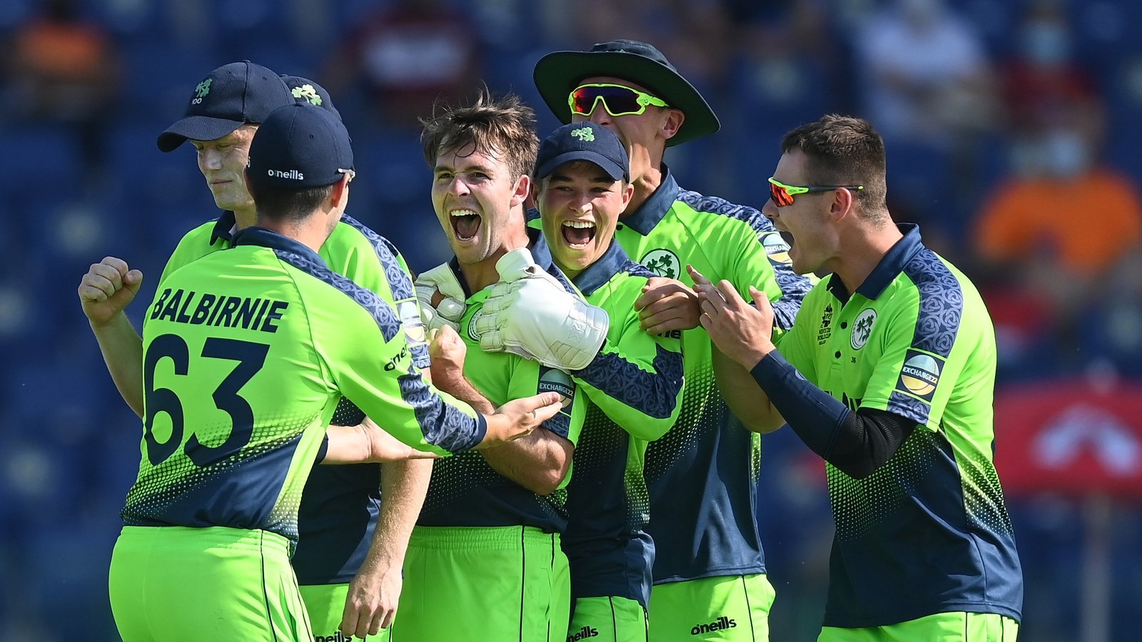 cppc14's tweet card. Ireland's Curtis Campher became only the third player in history to take four wickets in four balls in a Twenty20 International against Holland in the T20 World Cup early stages.