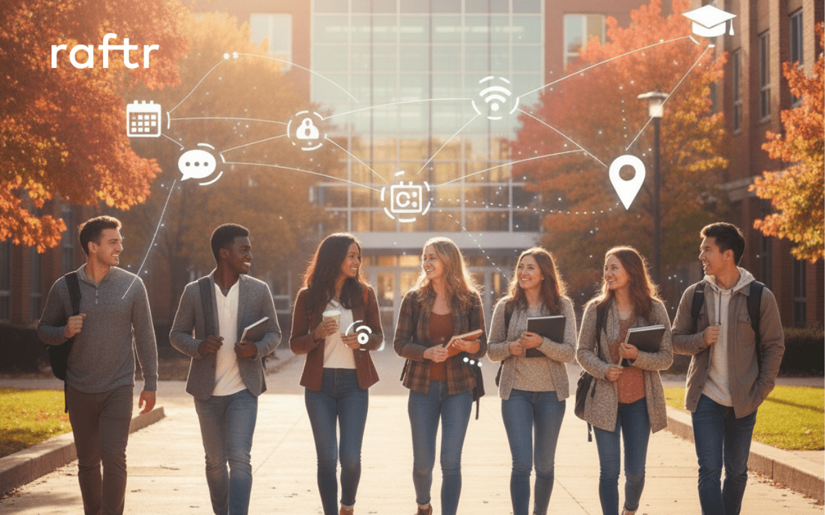 RaftrGetCurrent's tweet card. In today’s ever-changing academic landscape, technology in higher education is not just a supporting tool – it is the foundation for how institutions operate,