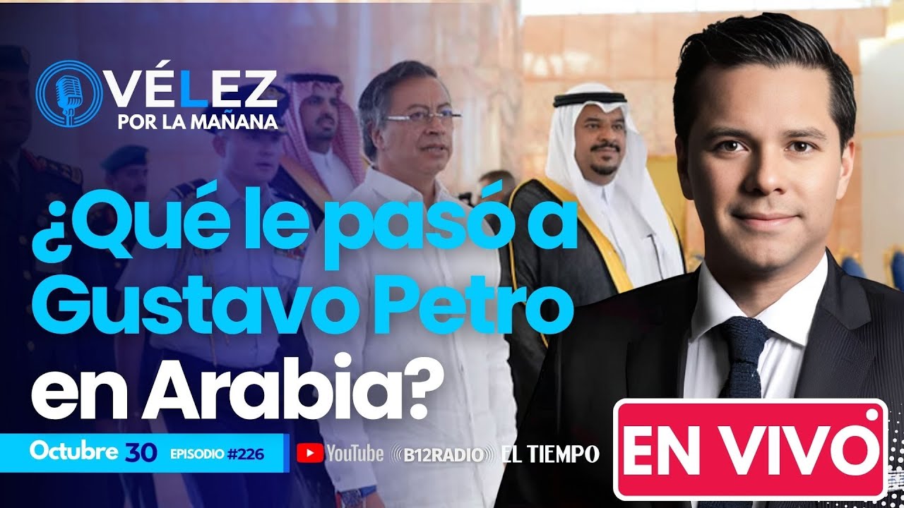 lcvelez's tweet card. ENVIVO ¿Qué le pasó a Gustavo Petro en Arabia? Sin gasolina y muy...