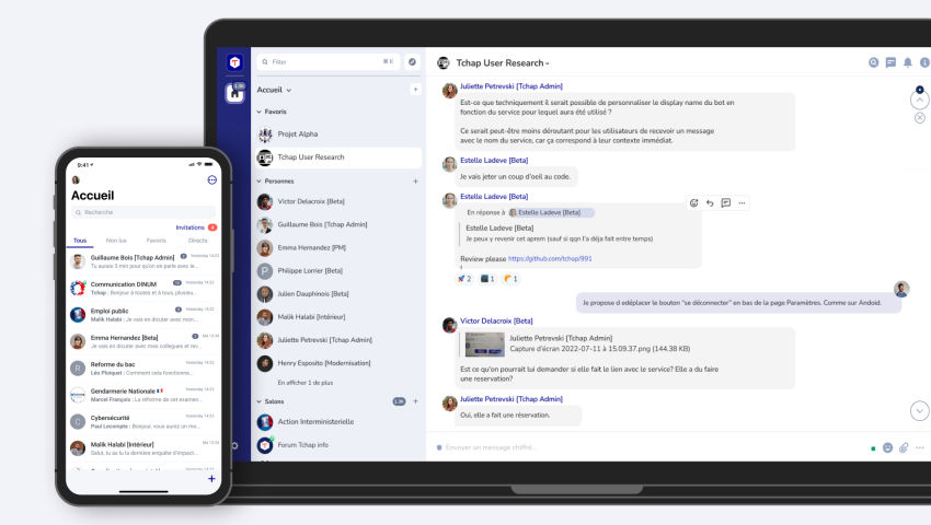 tchap_dinum's tweet card. Vidéo de présentation Tchap STFR