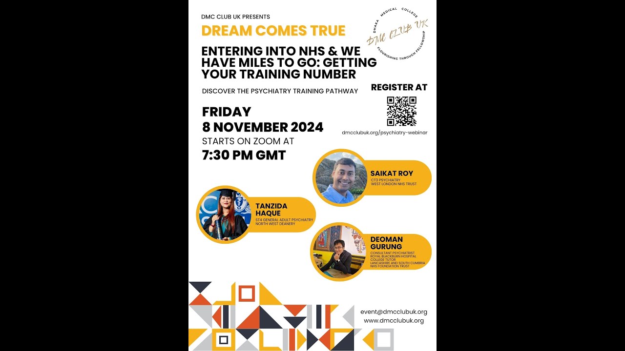 DRNADIAISLAM's tweet card. Dream Comes True: Discover the Psychiatry Training Pathway