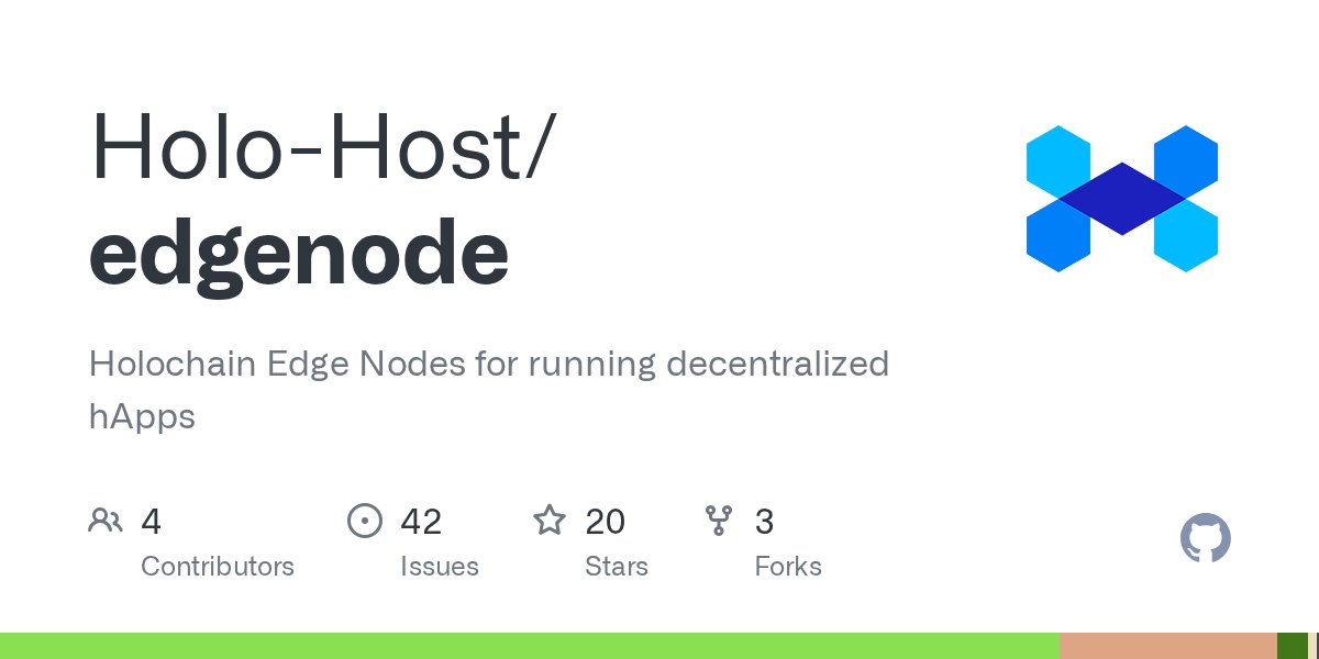 EricDoriean's tweet card. Holochain Edge Nodes for running decentralized hApps - GitHub - Holo-Host/edgenode: Holochain Edge Nodes for running decentralized hApps