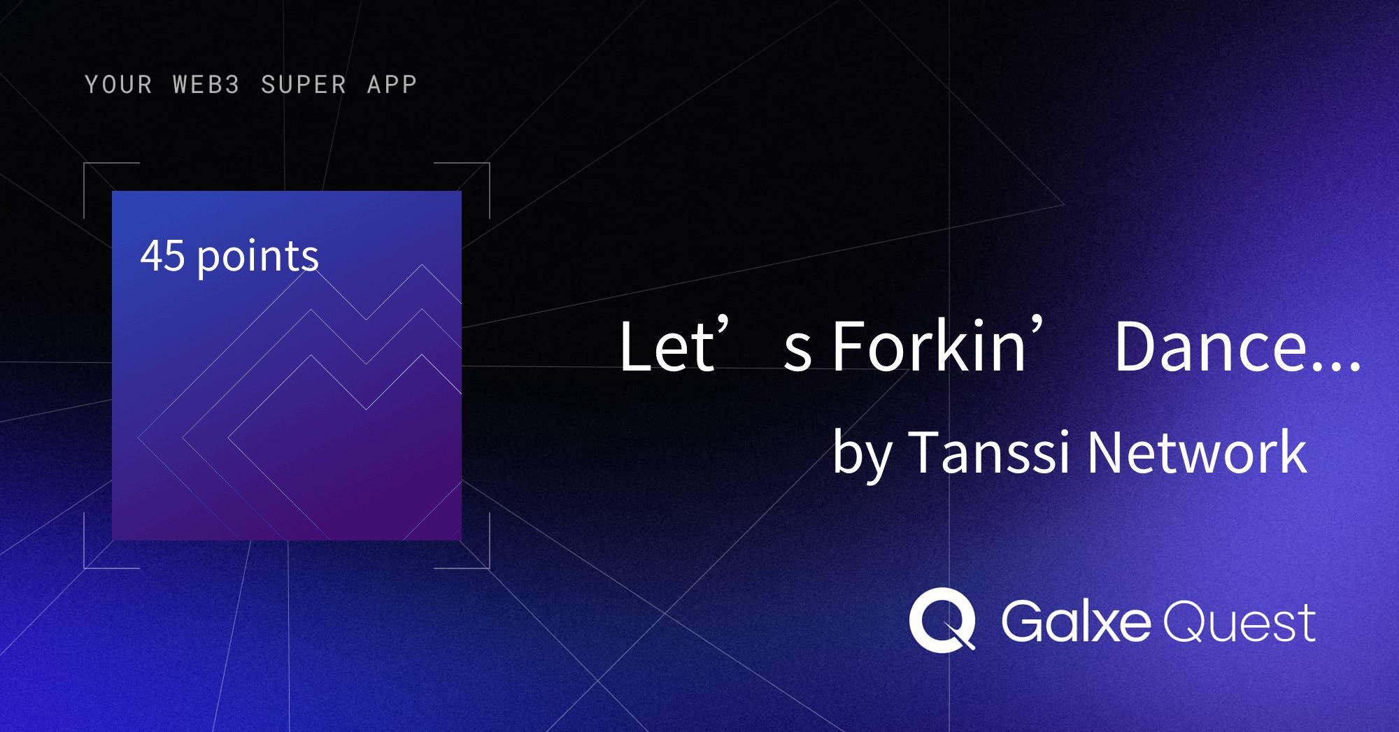 xrahulweb3's tweet card. Join Let’s Forkin’ Dance Season 3 – OG Pass Campaign on Galxe. Earn loyalty points by contributing to Tanssi Network and enhance your web3 presence and reputation.
