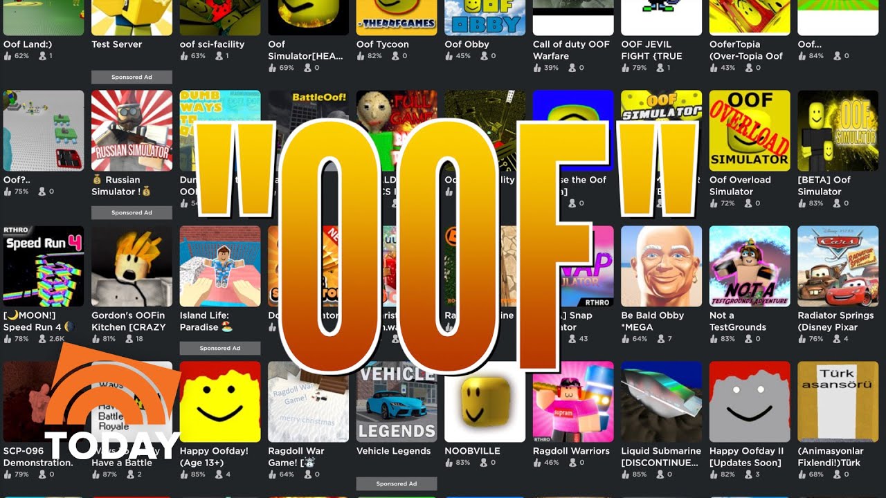 TODAYonRoblox's tweet card. Roblox's "Oof" Battle | TODAY on Roblox
