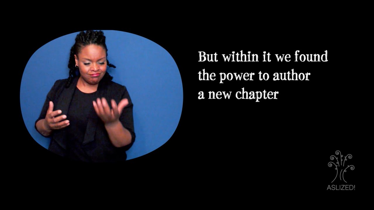 ASLized's tweet card. "The Hill We Climb" in American Sign Language