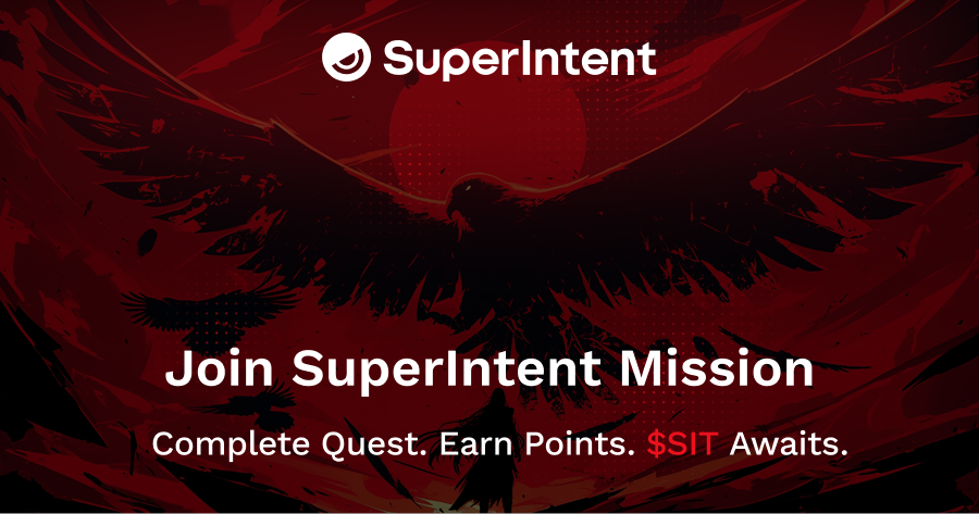 BugretNft's tweet card. Discover intelligent crypto investing with SuperIntent. Supercharged by DeFAI, it's your all-in-one app for smarter strategies and stress-free asset management.