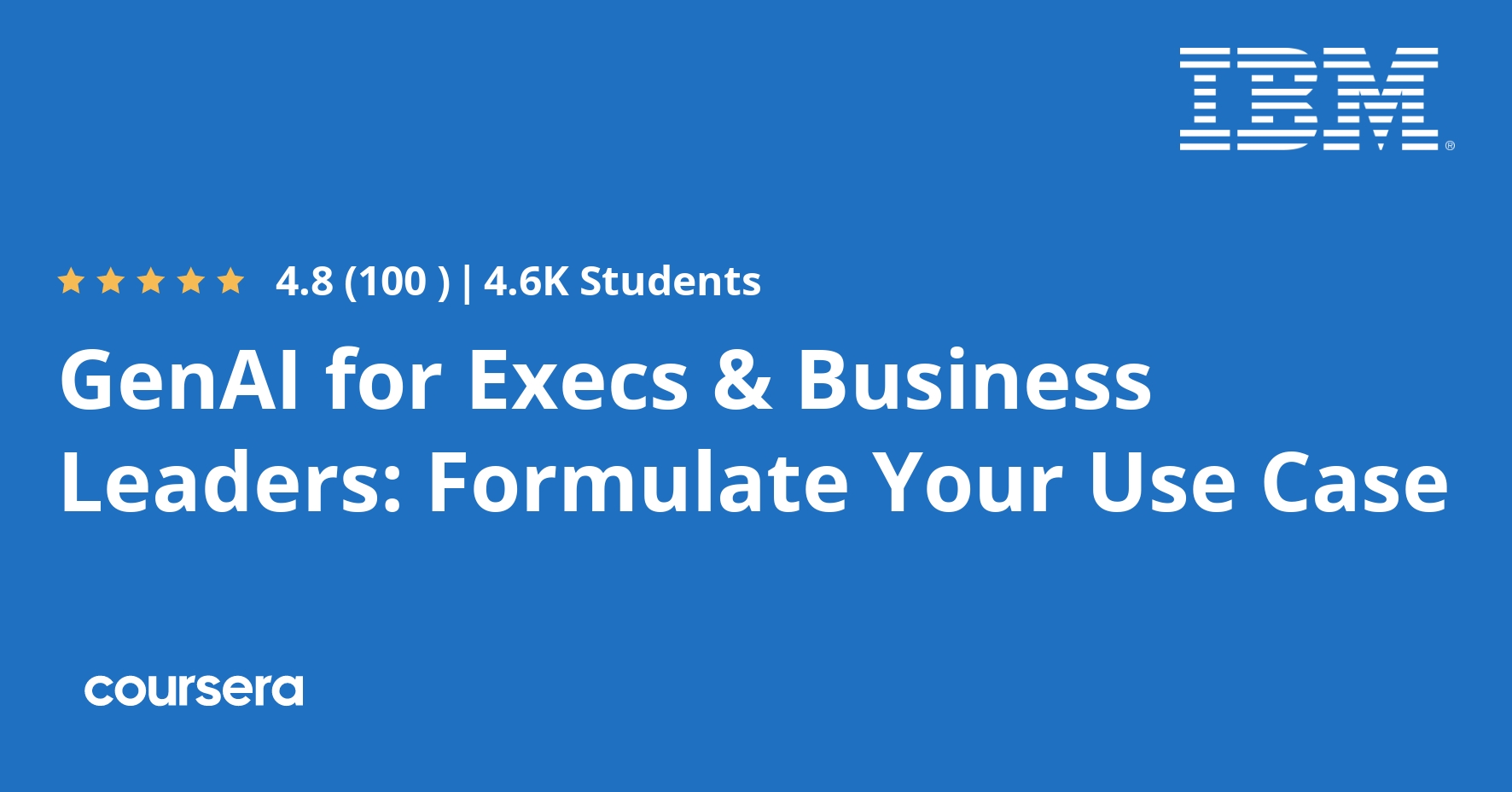 machinelearnflx's tweet card. Offered by IBM. As an exec or business leader, ... Enroll for free.