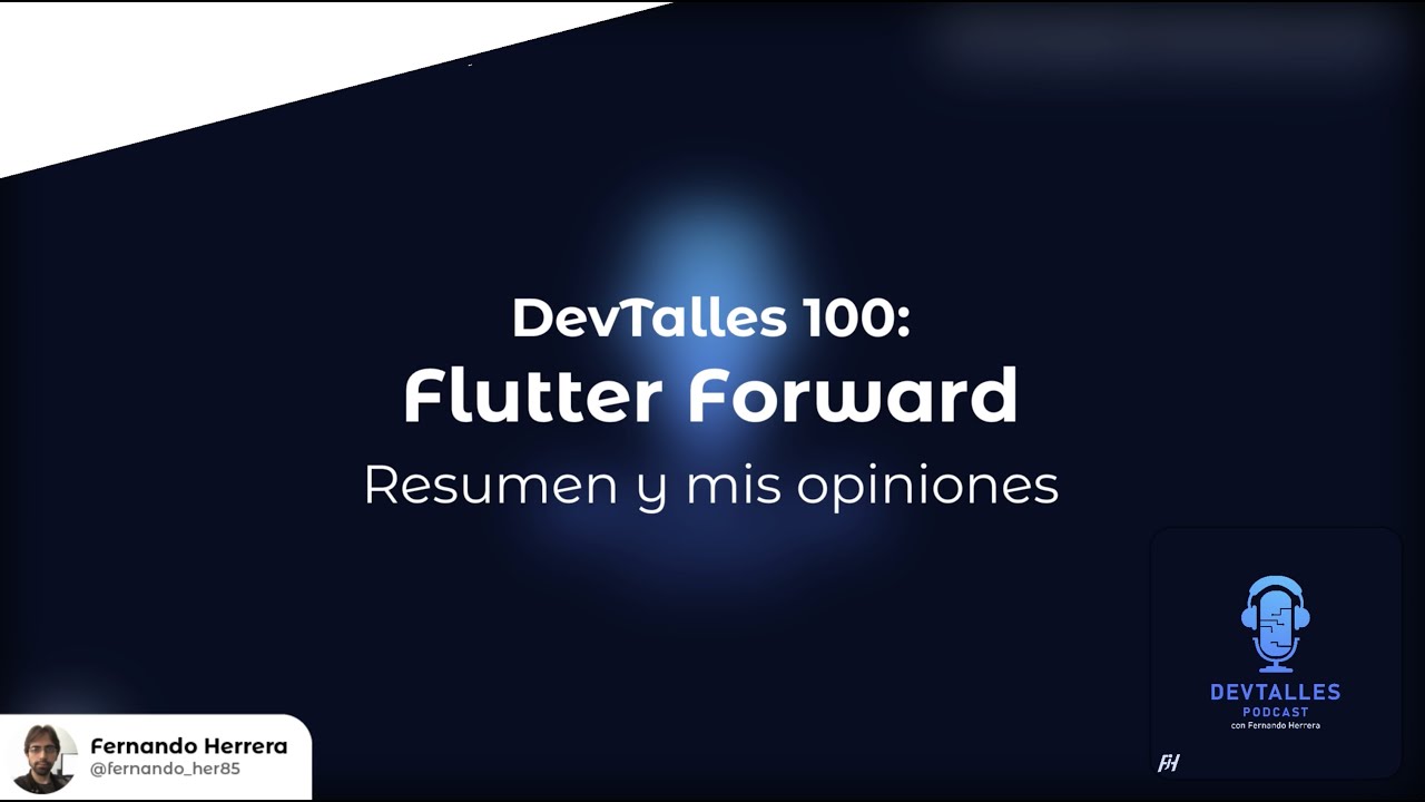 KnowingFlutter's tweet card. DevTalles 100: Flutter Forward