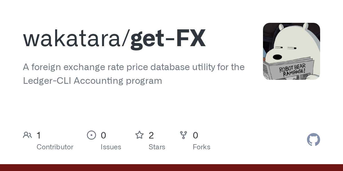 LedgerTips's tweet card. A foreign exchange rate price database utility for the Ledger-CLI Accounting program - wakatara/get-FX