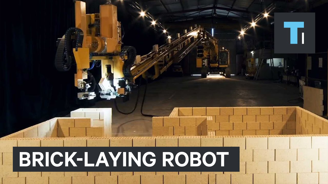 Zeppiiiiii1's tweet card. Brick-laying robot