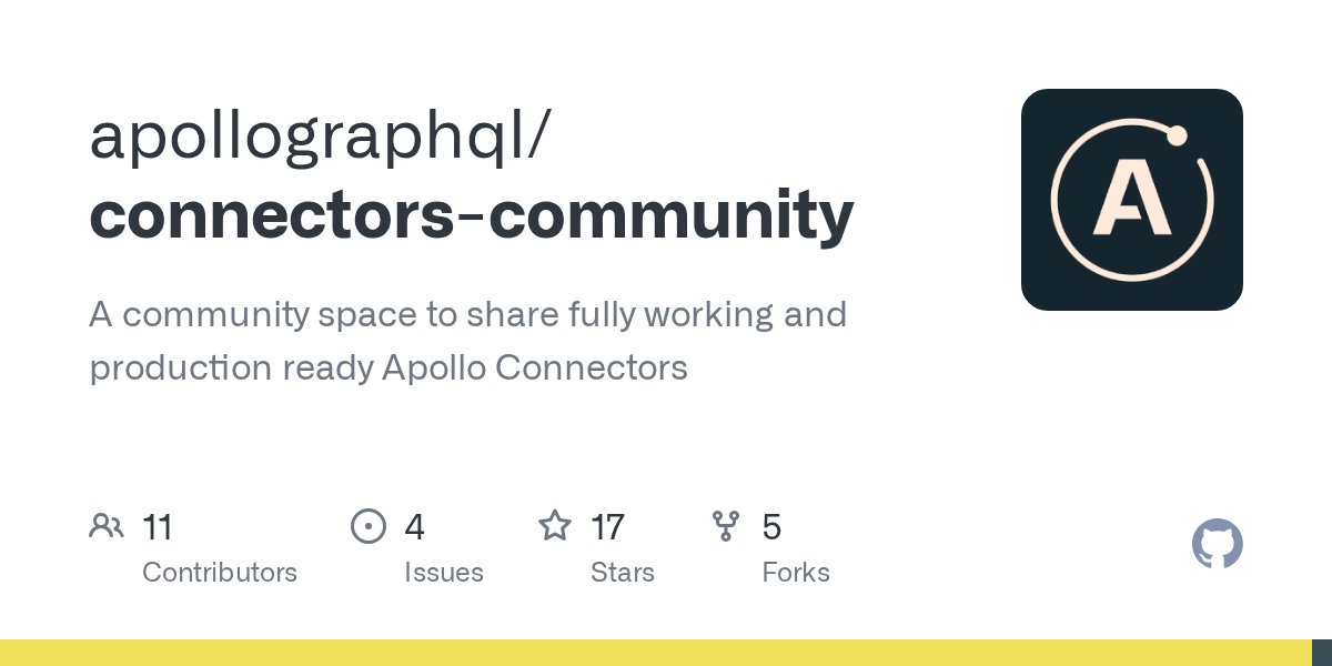 apollographql's tweet card. A community space to share fully working and production ready Apollo Connectors - apollographql/connectors-community