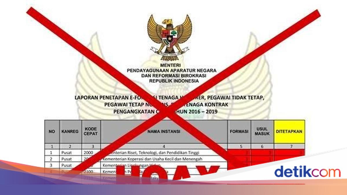 detikcom's tweet card. KementerianPAN-RB menerima laporan telah beredar pengumuman palsu mengenai pembukaan pendaftaran CPNS tahun 2018.