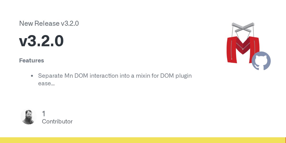 marionettejs's tweet card. Features Separate Mn DOM interaction into a mixin for DOM plugin ease View.childViewEvents should support trigger Allow showing a template or static string in a region Feature/trigger method event...