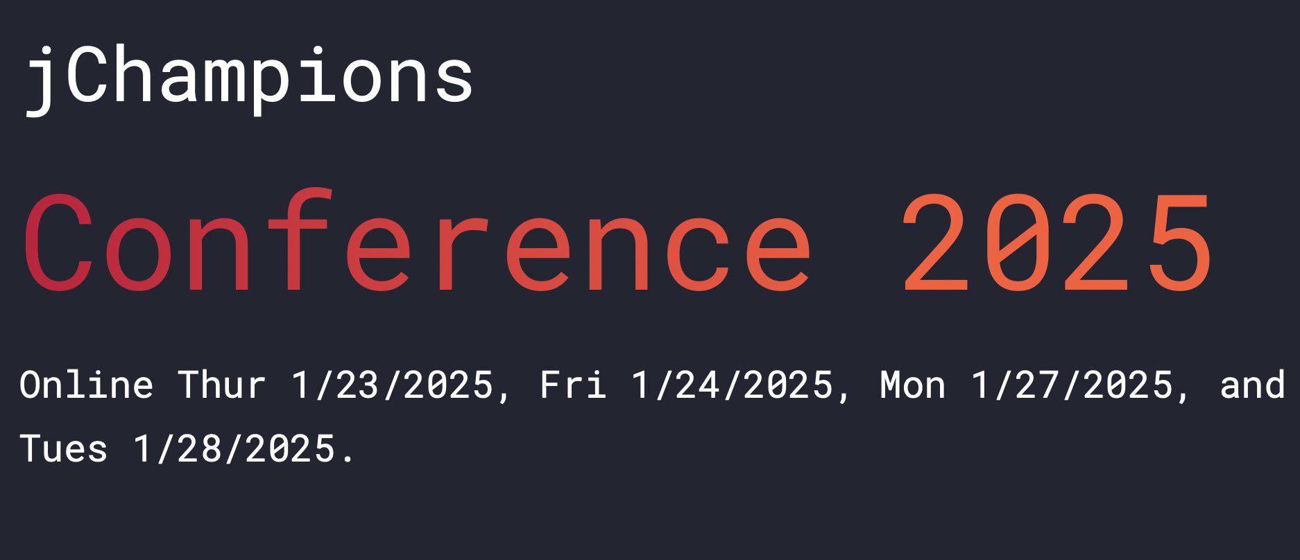 TT_NoSQL's tweet card. Conference organized by Java Champions and featuring Java Champions in the presentations.