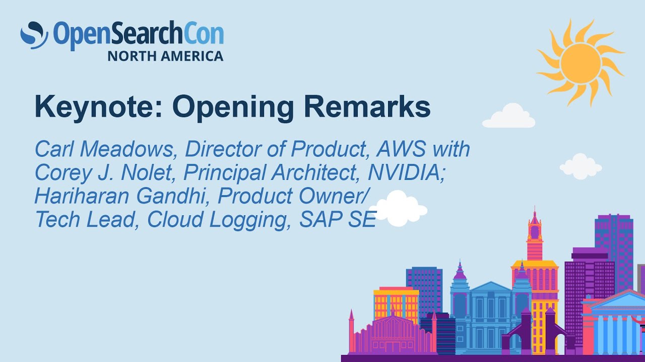 OpenSearchProj's tweet card. Keynote: The OpenSearch Community, Building the Future Together, AWS,...