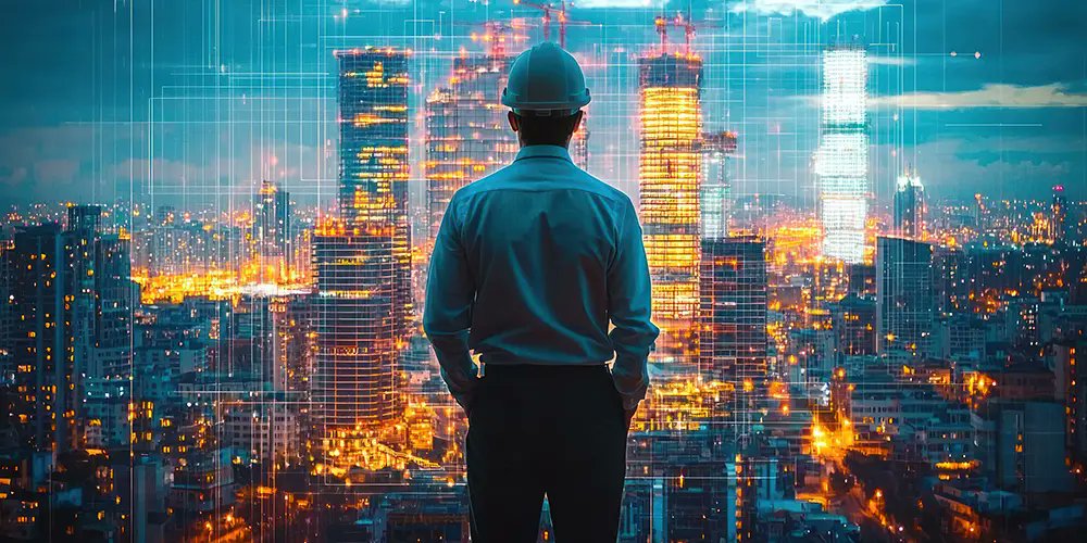 CADsoftware's tweet card. AI, BIM, digital twins, offsite construction, cybersecurity? Discover the 5 trends expected to have a profound impact on the AEC industry in 2025.