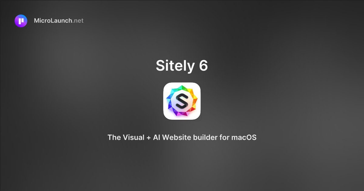 dannyturmoils's tweet card. Discover Sitely 6: The Visual + AI Website builder for macOS