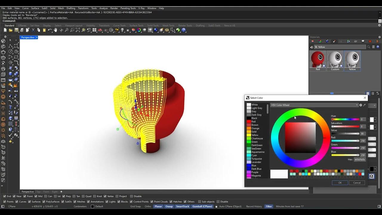 miled_37's tweet card. Rhino 3D - Beginners Tip - Add Materials To Sub Object Elements