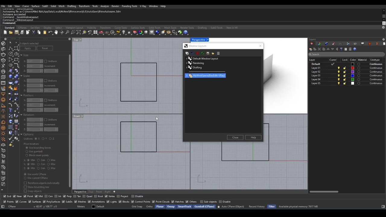 miled_37's tweet card. Rhino 8 - Save Multiple Window Layouts