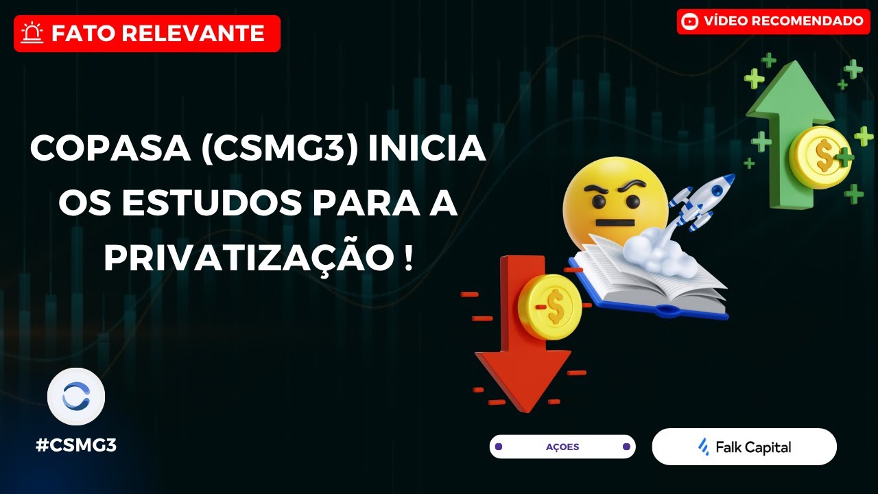 falkcapital's tweet card. #CSMG3: PRIVATIZAÇÃO da COPASA (CSMG3) é AGORA? Onde o preço da ação...