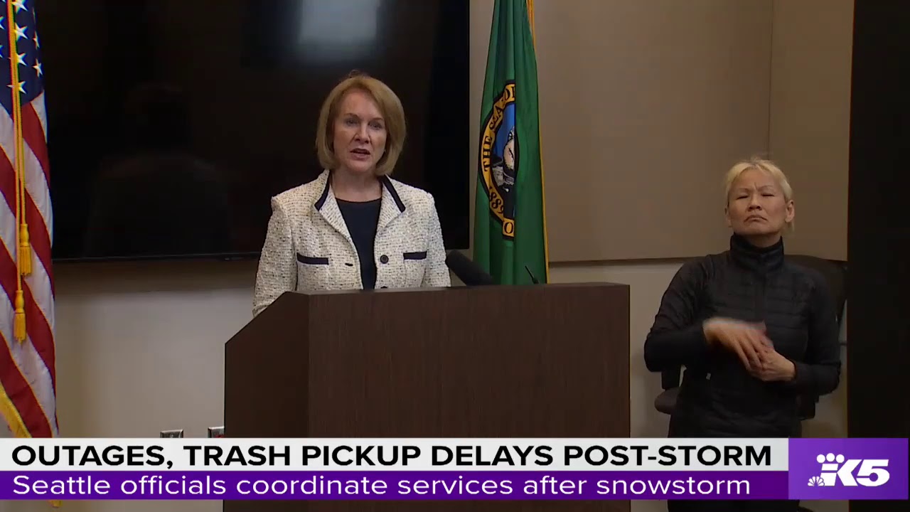 ZarjishBashar's tweet card. Seattle officials discuss service coordination efforts after snowstorm