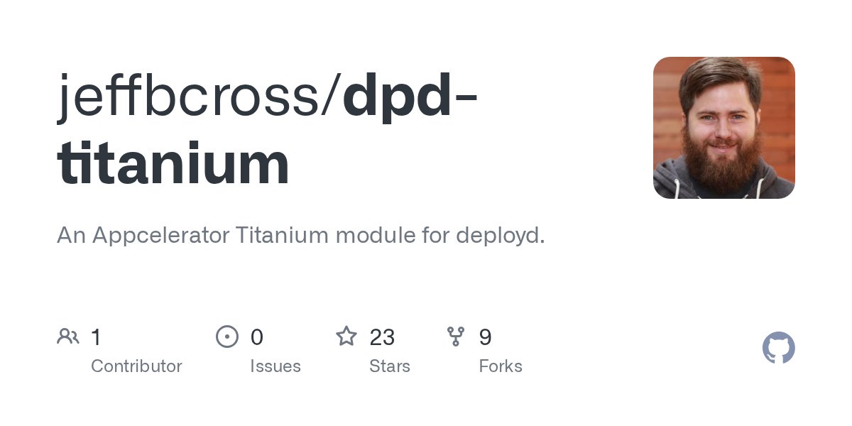 jeffbcross's tweet card. An Appcelerator Titanium module for deployd. Contribute to jeffbcross/dpd-titanium development by creating an account on GitHub.