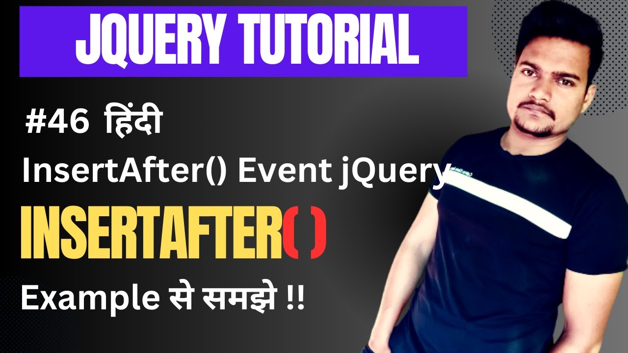 tutorial0007's tweet card. insertAfter() method in jQuery with example