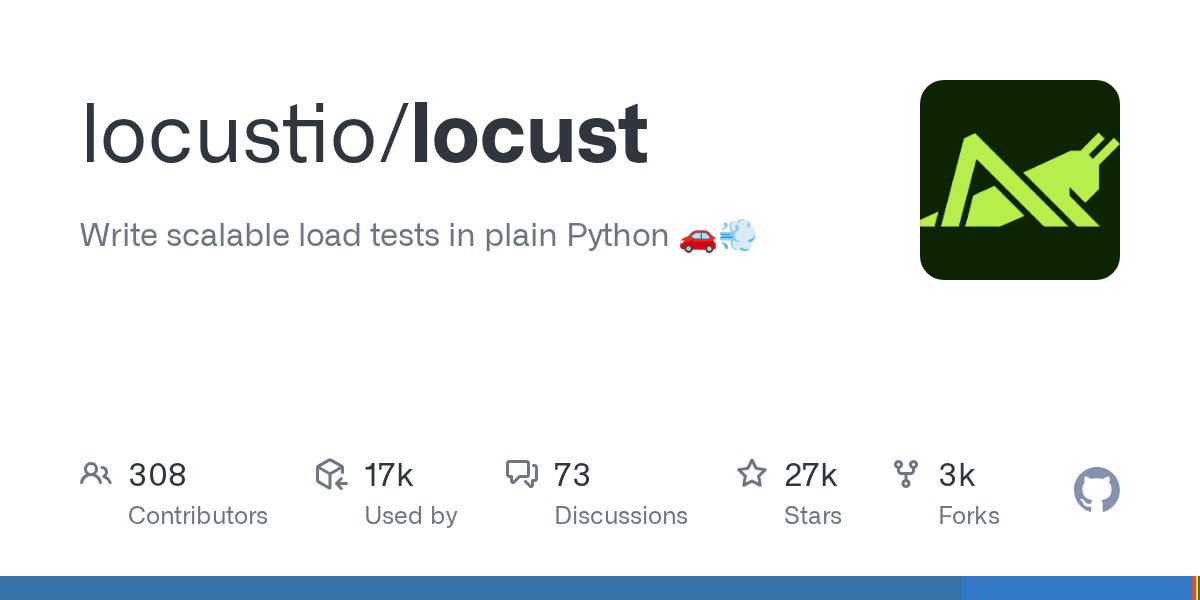 cyberw's tweet card. Write scalable load tests in plain Python 🚗💨. Contribute to locustio/locust development by creating an account on GitHub.