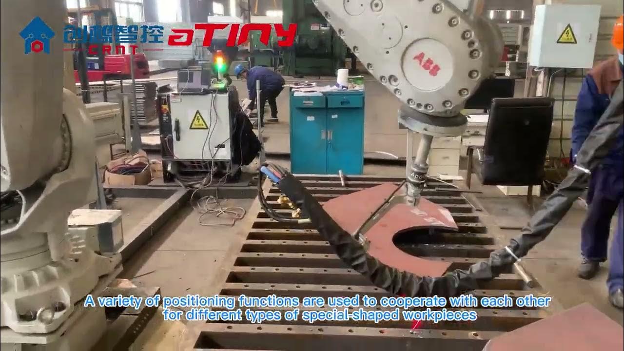 ATINY_SENSOR's tweet card. ATINY robot seam tracking system adapts ABB robot for flame cutting