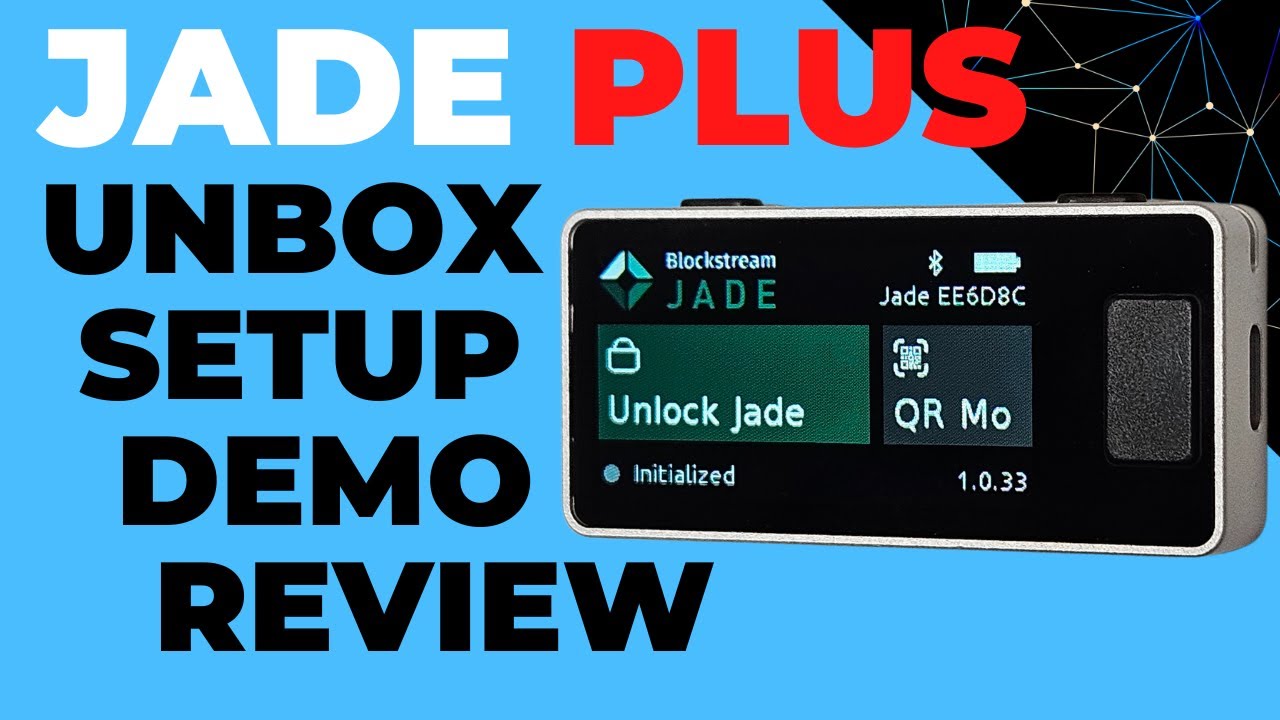 YTCryptoGuide's tweet card. Blockstream Jade Plus Bitcoin Hardware Wallet: Unboxing, Setup and...