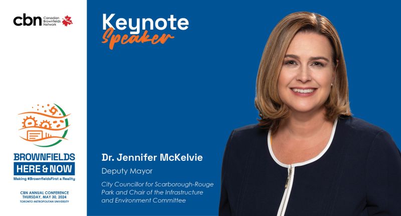 CdnBrownfields's tweet card. Exciting News for the 2024 CBN Annual Conference! We’re delighted to announce our esteemed Keynote Speaker, Dr. Jennifer McKelvie, Deputy Mayor and City Councillor for Scarborough-Rouge Park, who...