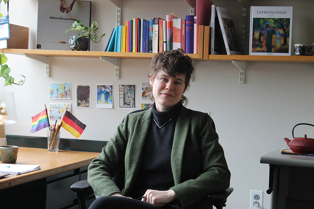 MIT_SHASS's tweet card. Emily Goodling, lecturer in German in Global Languages at MIT, describes how she incorporates political theater in her German language classroom.