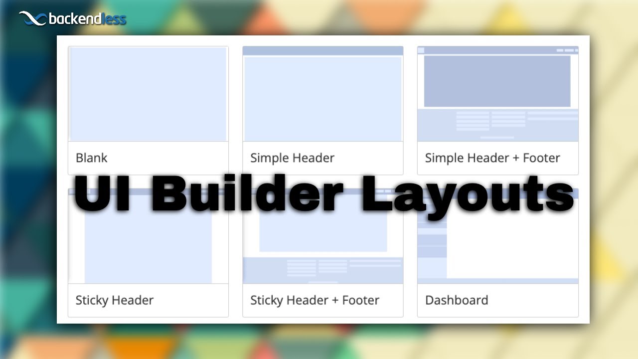 Backendless's tweet card. Introducing UI Builder Layouts