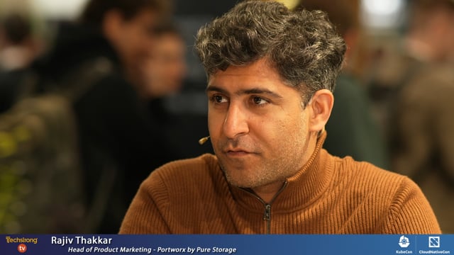 portwx's tweet card. Rajiv Thakkar shares insights on his role in product marketing for Portworx. The discussion highlights the significance of automation for stateful applications and Pure Storage's impressive growth....
