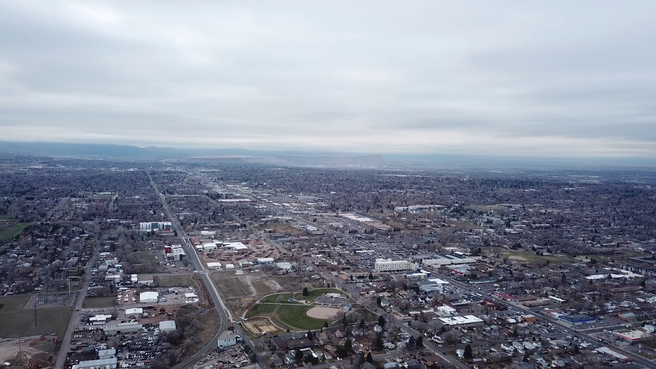 5280Duran's tweet card. Denver & Sloan's Lake Aerial View from Assemblage Yates