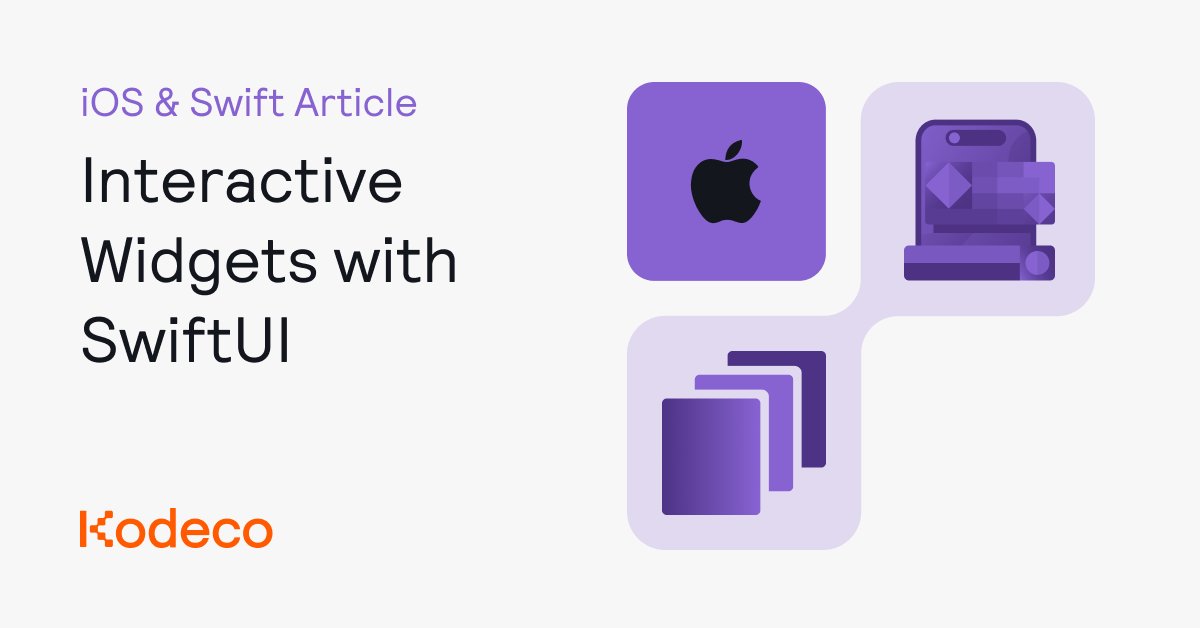 iosdevelopernew's tweet card. Discover how iOS 17 takes widgets to the next level by adding interactivity. Use SwiftUI to add interactive widgets to an app called Trask. Explore different types of interactive widgets and best...