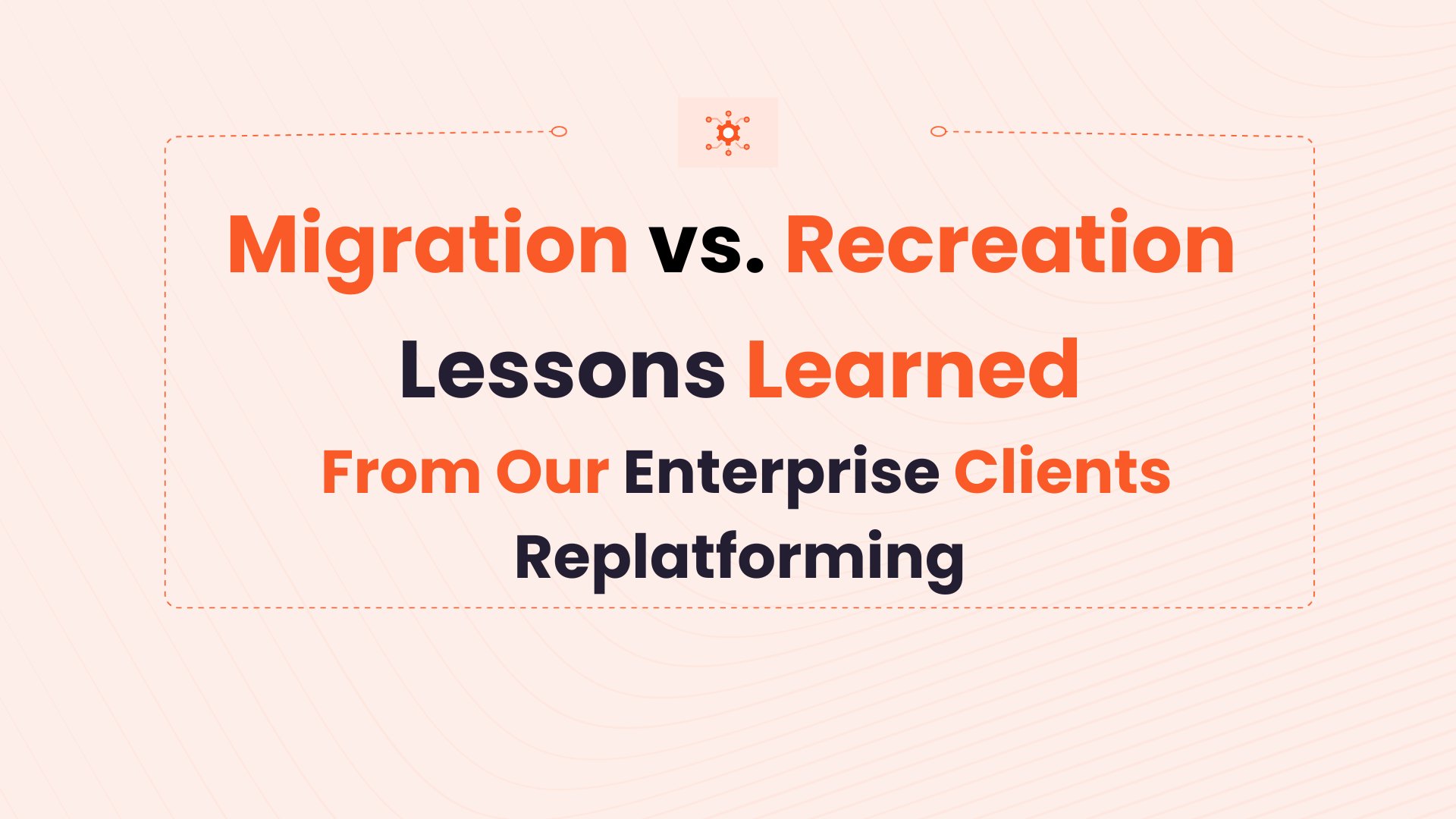WebinyCMS's tweet card. Learn when to migrate existing content vs. recreate it from scratch during enterprise CMS replatforming. Discover lessons from Webiny clients, including pros and cons, content strategy, timelines,...