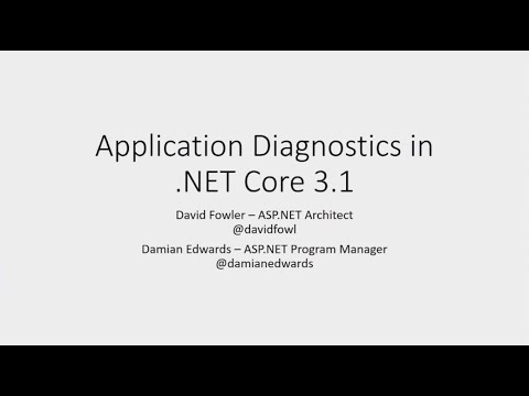 h0x0d's tweet card. Application Diagnostics in .NET Core 3.1 - Damian Edwards & David...
