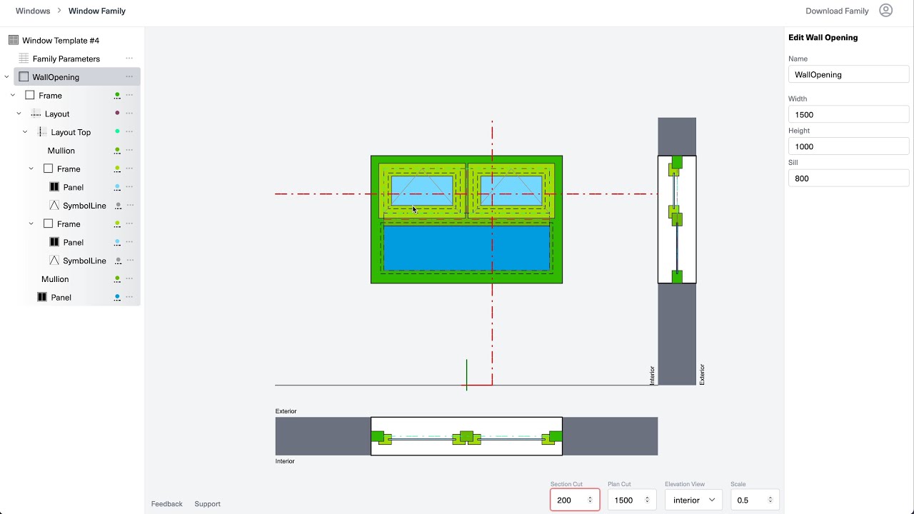 RevitContent's tweet card. Revit Family App - Template #4