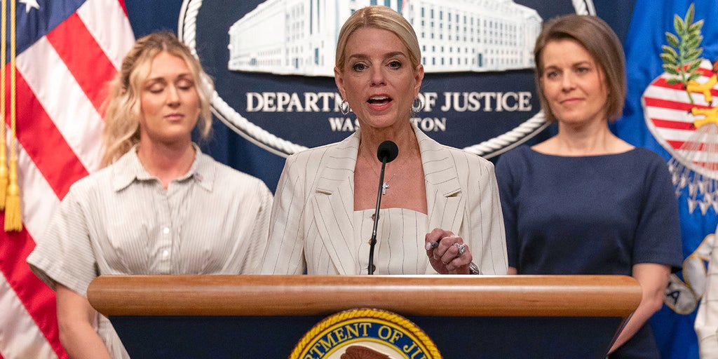 againstgrmrs's tweet card. U.S. Attorney General Pam Bondi announced a lawsuit by the DOJ against Maine for allowing trans athletes in girls' sports, defying President Donald Trump's executive order.