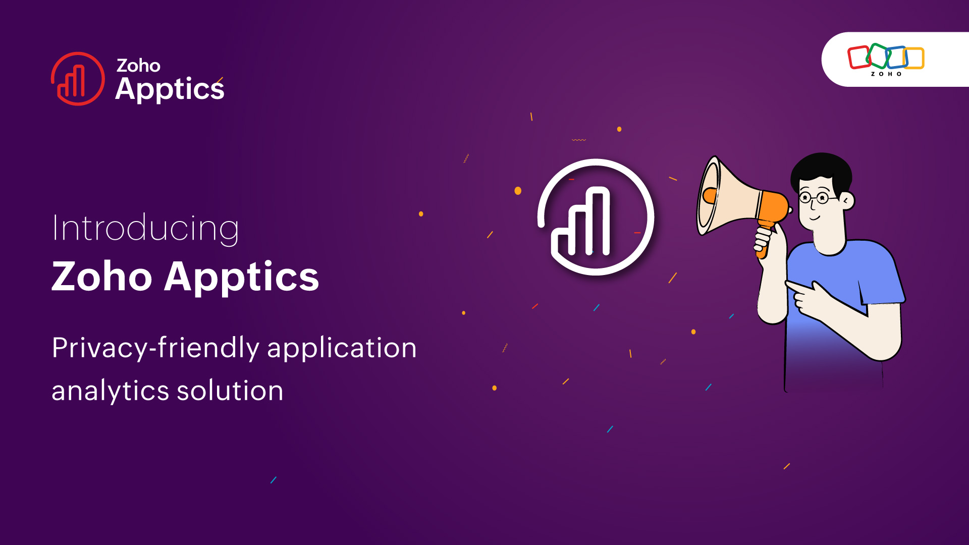 ZohoApptics's tweet card. Zoho Apptics is the privacy-friendly application analytics solution.