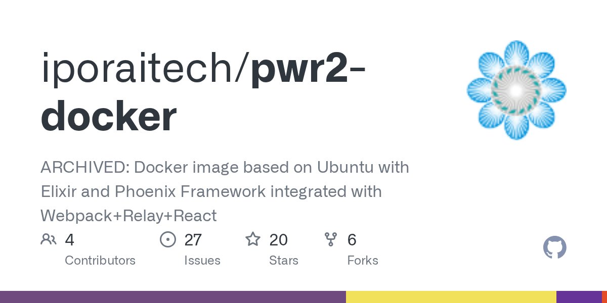 hisa_py's tweet card. ARCHIVED: Docker image based on Ubuntu with Elixir and Phoenix Framework integrated with Webpack+Relay+React - iporaitech/pwr2-docker