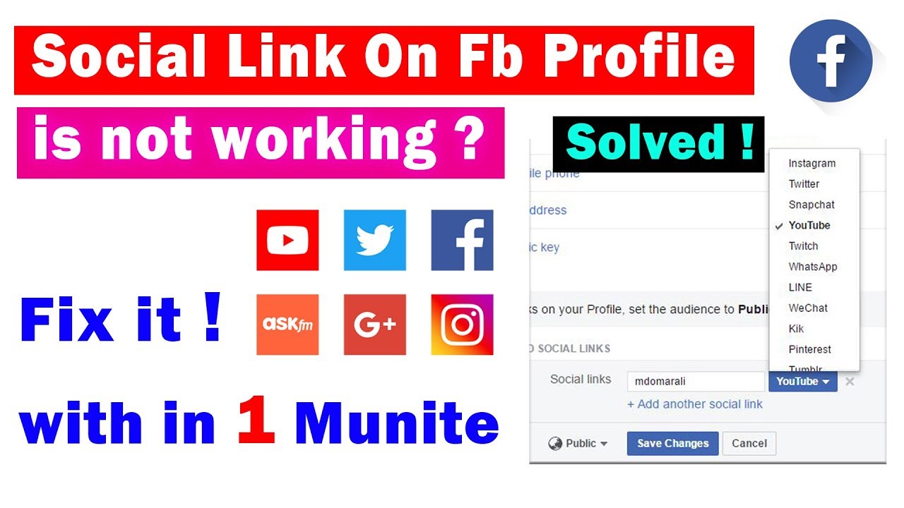 HkTutorial's tweet card. Social Links Button On Facebook Profile Are Not Working? Watch This...