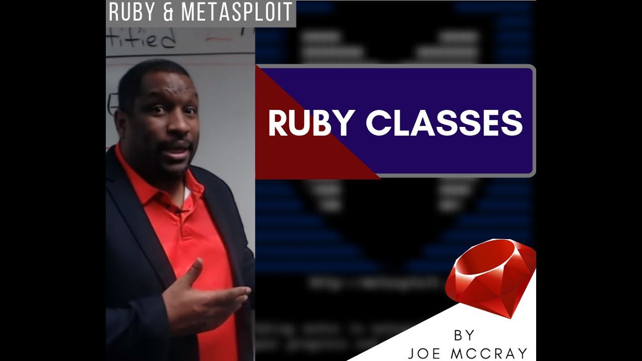 j0emccray's tweet card. Ruby and Metasploit Tutorial : Ruby classes.