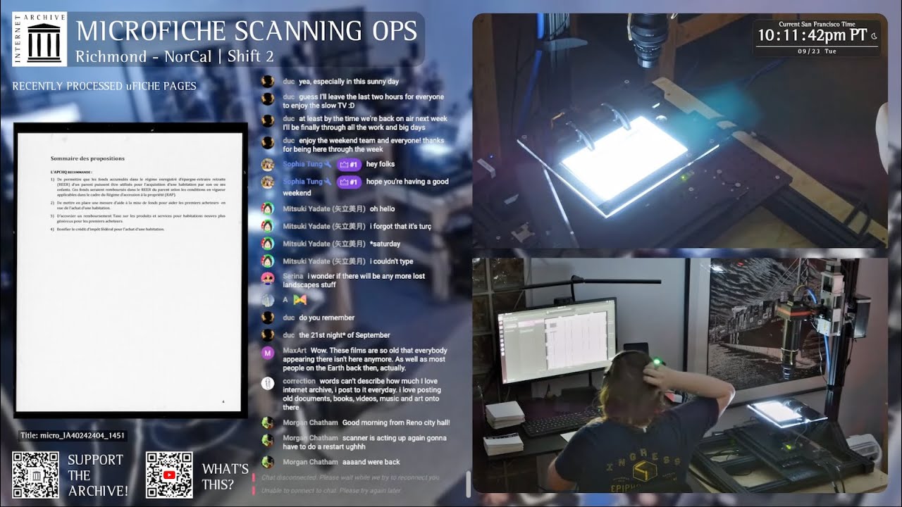 internetarchive's tweet card. lofi Archive radio 🎞️ beats to scan/read microfiche to